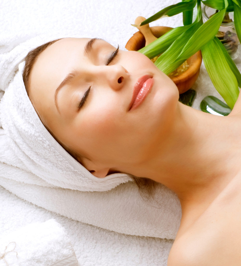 Woman Relaxing In Spa